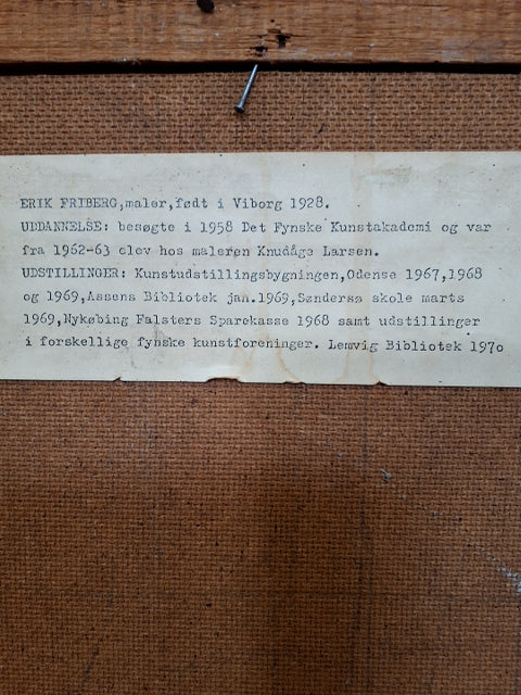 Maleri: Gade i by, Erik Friberg